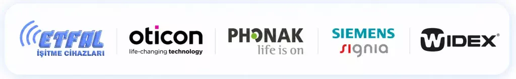 Etfal işitme cihazları oticon işitme phonak işitme signia işitme widex işitme logoları